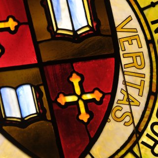 Close up of St. Lawrence University Seal in color.