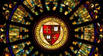 St. Lawrence Shield on the Herring-Cole Rose Window