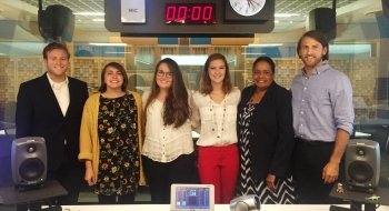 Sharee Freeman and five fellow Laurentians at the National Public Radio headquarters.