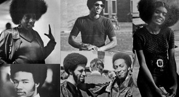 A black and white photograph of members of the Black Student Union from 1973.