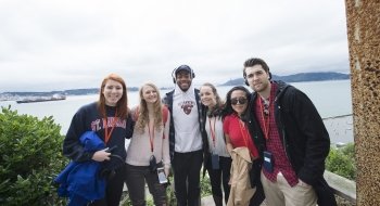 Six Saint Lawrence students attend a Saint Lawrence career connect event in San Fransisco, California.