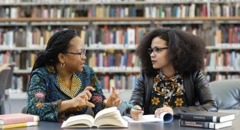 Madeleine Wong mentors Shanice Arlow.