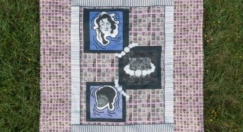 The author's art piece,  &quot;Expression in Oppressed Spaces,&quot; which commemorates incarcerated LGBTQ+ individuals.