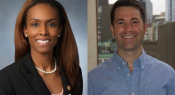 Tabitha Ferrer Flood and Andrew J. Alvarez.