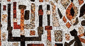 A photo of a mural in Atwood Hall.