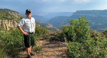 Edward Keable in the Grand Canyon