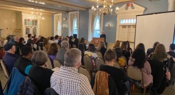 Dr. Eve Stoddard Addresses the Crowd