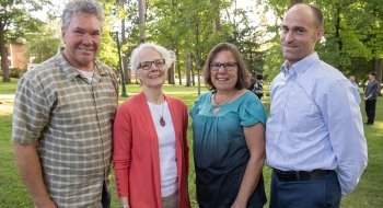 group photo including award winners, Jon Rosales, Evelyn Jennings, Janet Rowe, and Mark Phalen