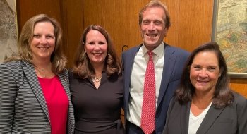 President Kathryn Morris, Jennifer Curley Reichert, Ed Keller, and Shauna King.