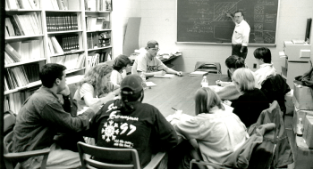 Saint Lawrence professor Mark Erickson teaching a class