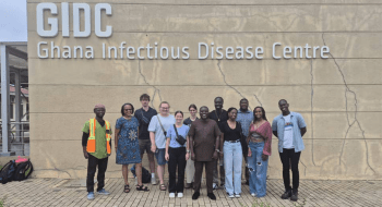 Saint Lawrence University students at the Ghana Infectious Disease Centre