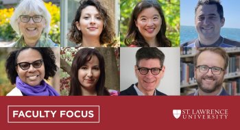 heads shots of 8 faculty featured in the June 18 Faculty Focus