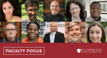 A collage of Saint Lawrence University faculty. Faculty Focus, Saint Lawrence University.