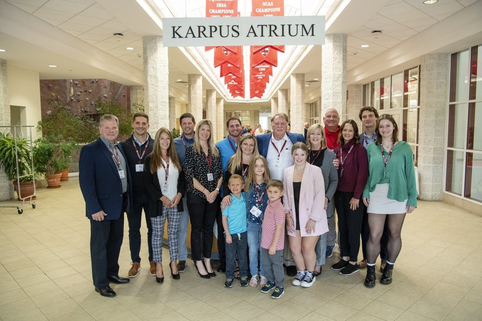 George Karpus and his extended family at the dedication