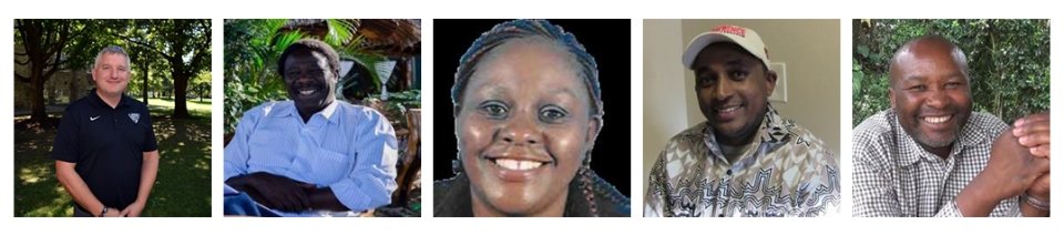 Left to Right: Dr. Matt Carotenuto, Dr. Abdelwahab Sinnary, Lina Karingi, Dr. Michael Wairungu and Njau Kibochi.