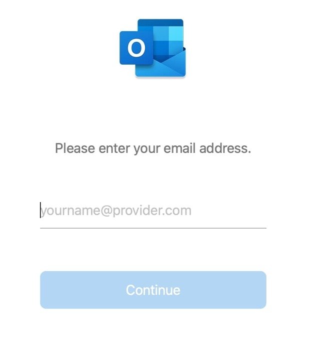 A screenshot of Outlook where you can add an email address.