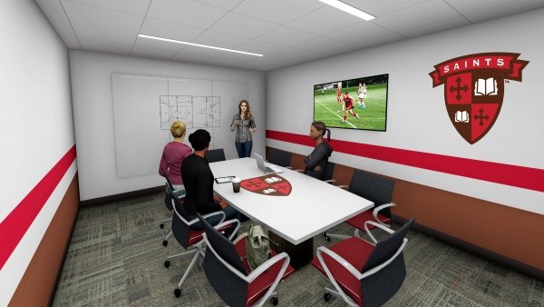 Appleton Phase II Coaches Strategy Room Rendering
