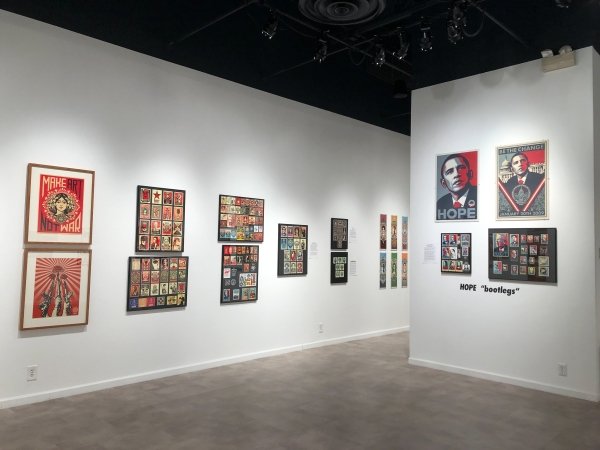 exhibition installation - INSPIRING | CONTROVERSIAL | OBEY!