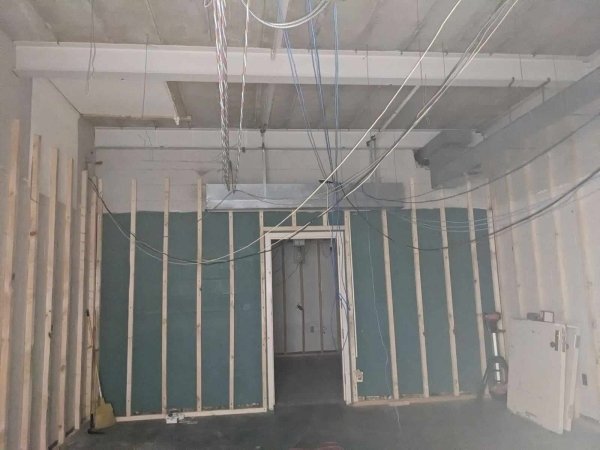 Walls being prepared