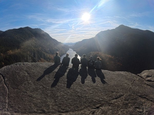 Arcadians taking in the view from Indian Head lookout.