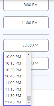 A zoomed in screenshot of the Pay Period screen. There is a plus sign beneath the hours for one day. Clicking it will add an additional time period field to log for that day.
