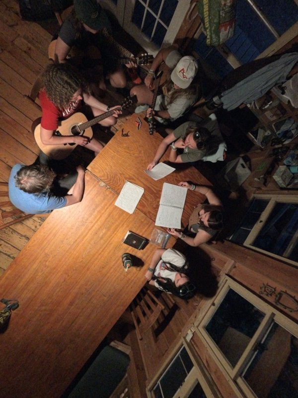 A typical night in Arcadia, filled with music and laughter.