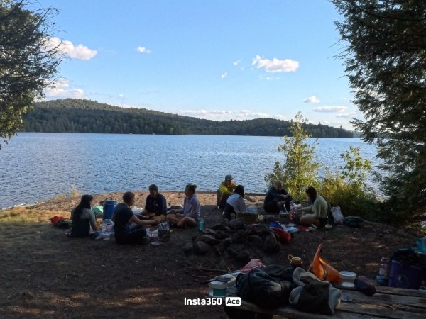 Dinner on Upper Saranac Lake (day 3).