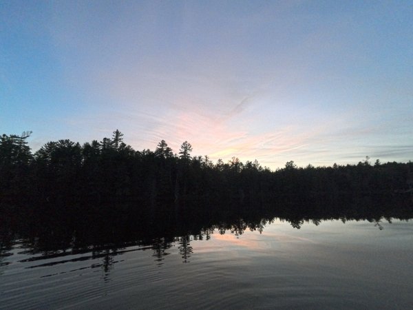 Sunset view from the barge.