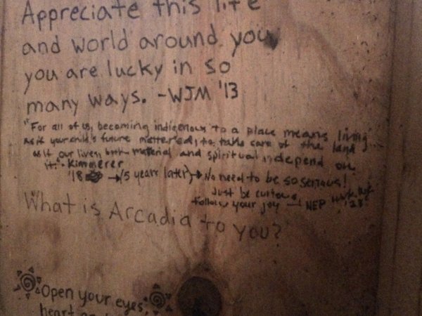 Words of wisdom in the Clive.