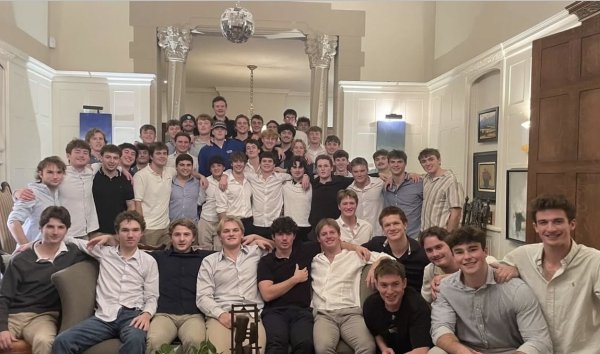 ATO members in a large group dressed up