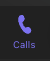 A picture of the calls tab button on Microsoft Teams