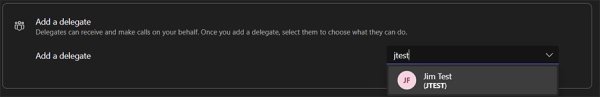 Delegate name