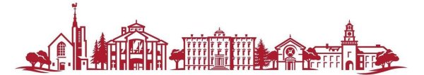 Drawn skyline of St. Lawrence's campus