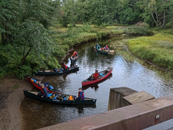 Paddlers stop for a much needed bio-break granted by the day’s G.I.V.E.R.s