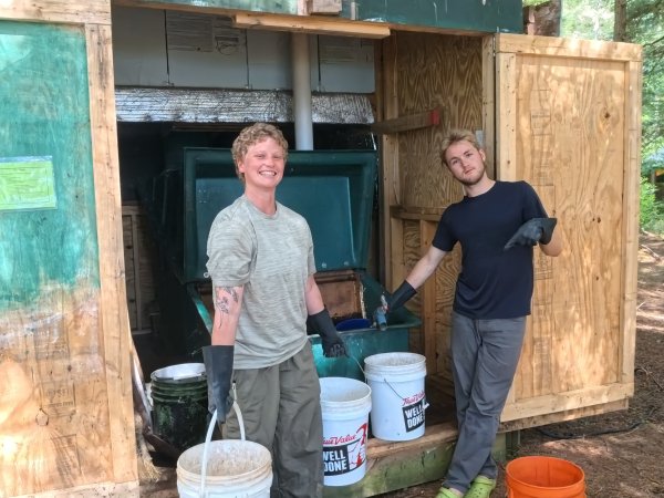 Peyton Hunsicker and Joe Frankenfeld dealing with the Clive chore.
