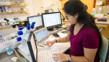 Student in Biology Lab