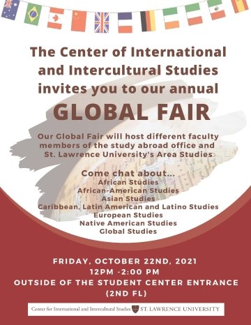 Poster for the Global Fair, Fall 2021