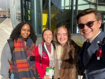 Elise Pierson and three fellow delegates attend the United Nations Global climate change conference in Scotland.