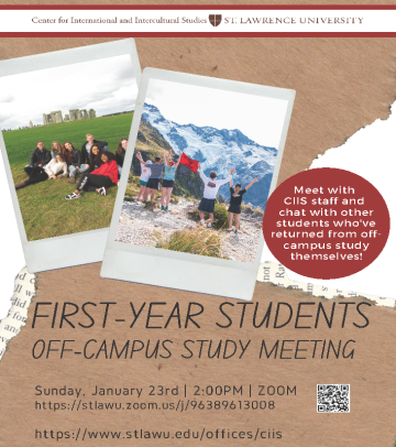 First-Year Students Off-Campus Study Meeting Poster