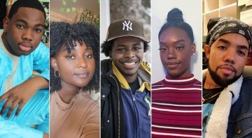A collage featuring images of five members of the Black Laurentian community.