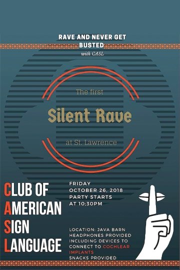 An image of the promotional poster for the Silent Rave.