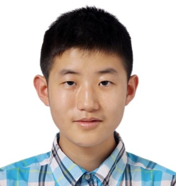 Headshot of Siyuan Zhang, class of twenty-twenty-two, wearing a blue and black plaid button-down shirt.