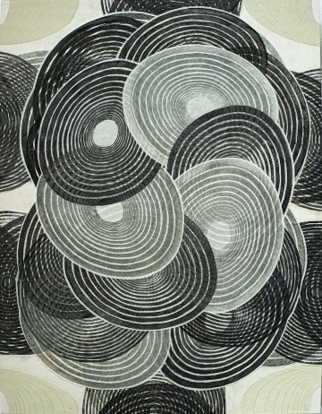 abstract print of overlapping circles