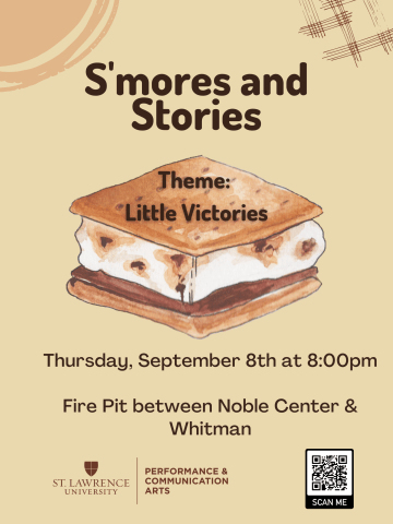 Image of s'more with event date and time