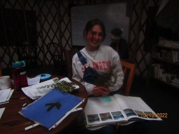 Grace procrastinates on her fern and tree project, yet still looks stunning while doing so. Go Grace!