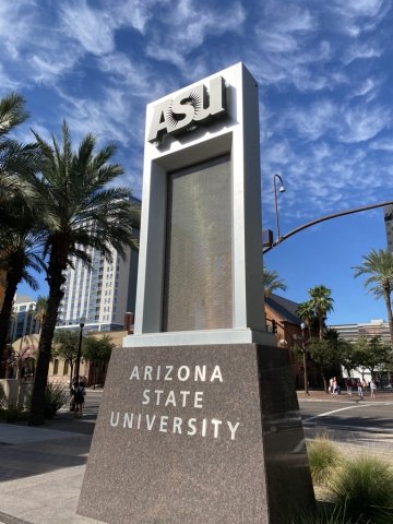 Arizona State University pillar