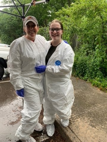 Dr. Crystal Koenig (Student, Left) posing next to Zoie Lehman (Right)