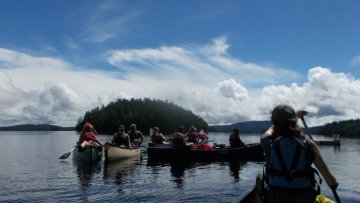 Our departure from Canaras on August 16th. The boats are packed, and we’re ready to paddle!