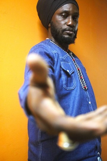 man with outstretched hand