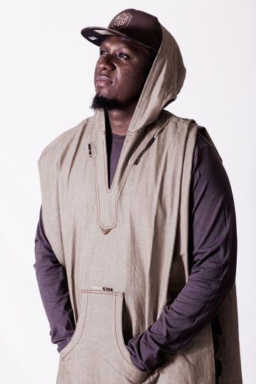 man looking to his right